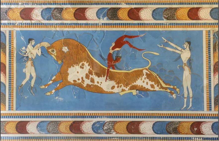 Il salto del Toro, arte cretese
